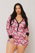 Attitude  - Bobby Jack Pajama Onesie - Pink