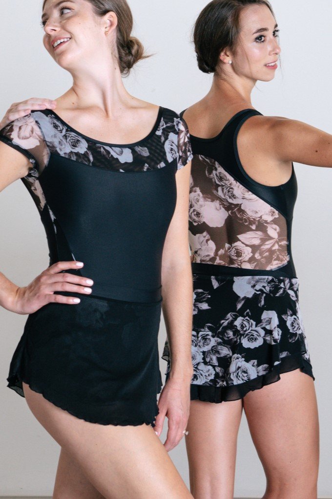 AYLA AK2in1 Reversible Pull-on Skirt in Rose Garden ∙ Night Bloom