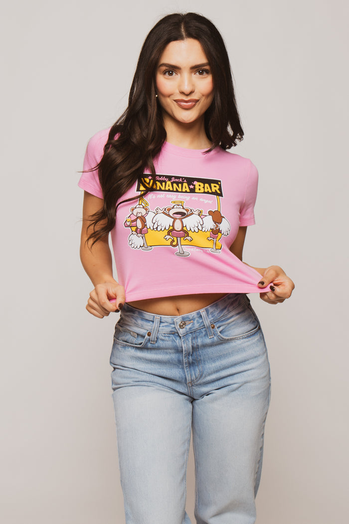 Banana Bar - Bobby Jack Baby Tee - Pink