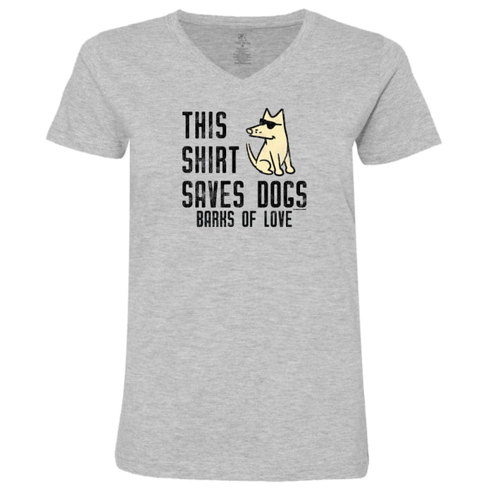 Barks Of Love - Ladies T-Shirt V-Neck