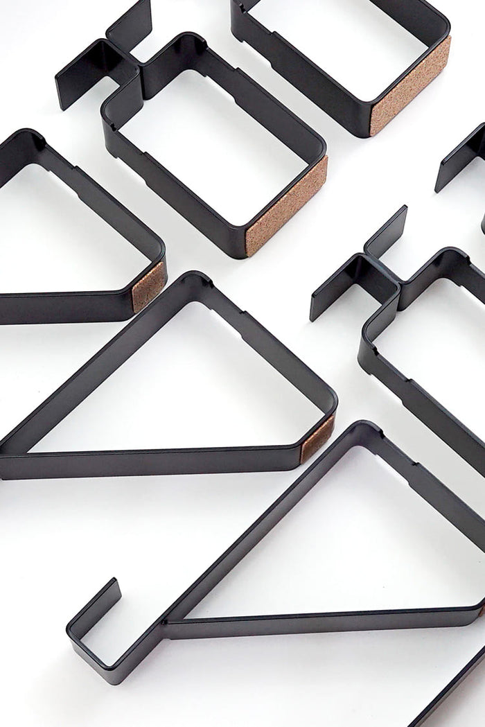 pdp-mobile-hero | Bed Framework in black. || The Bed Framework in black laid out on a white background