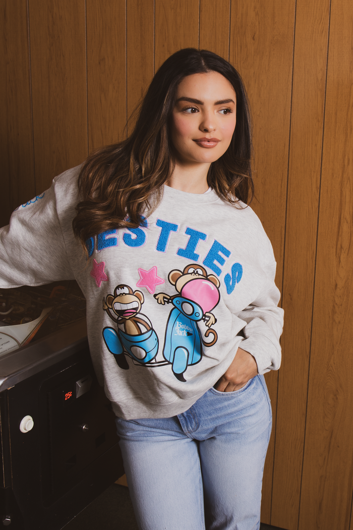 Besties - Bobby Jack Oversized Premium Sweatshirt - Heather Grey