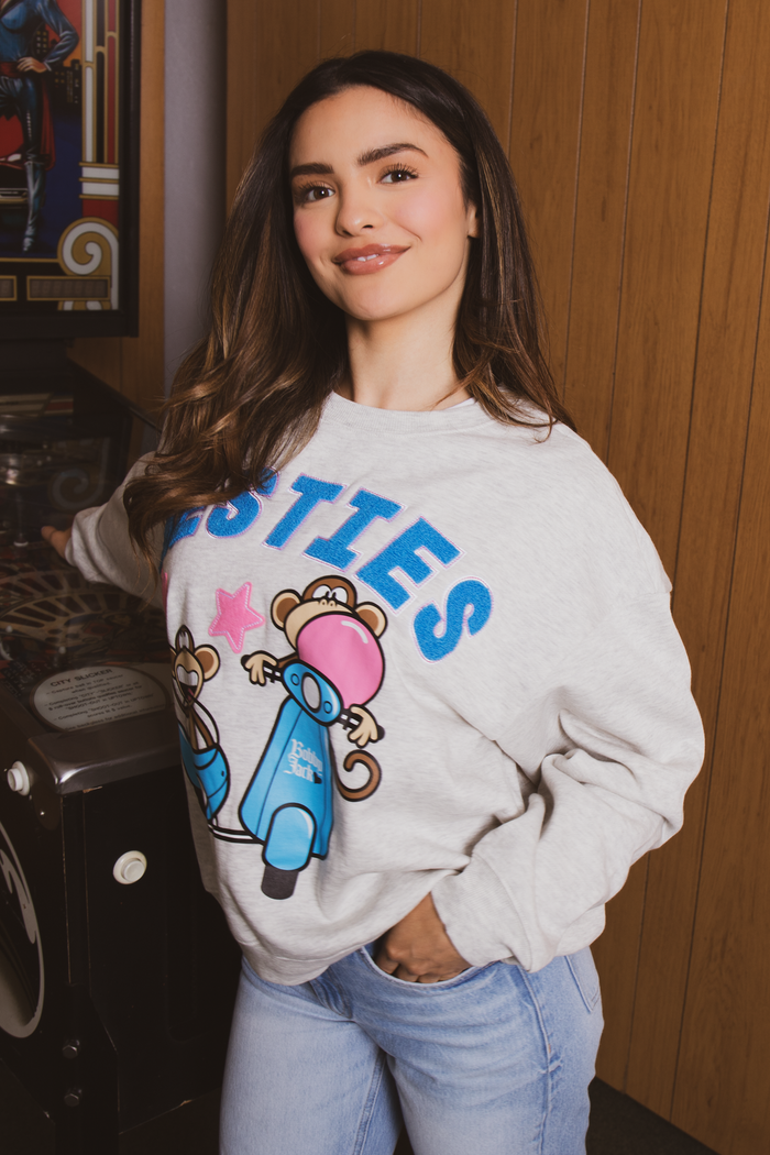 Besties - Bobby Jack Oversized Premium Sweatshirt - Heather Grey