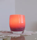 bff fuscia hand-blown glass votive candle holder