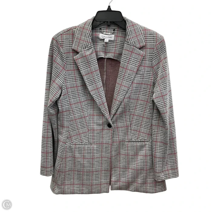 Blazer By Calvin Klein In Grey, Size: L