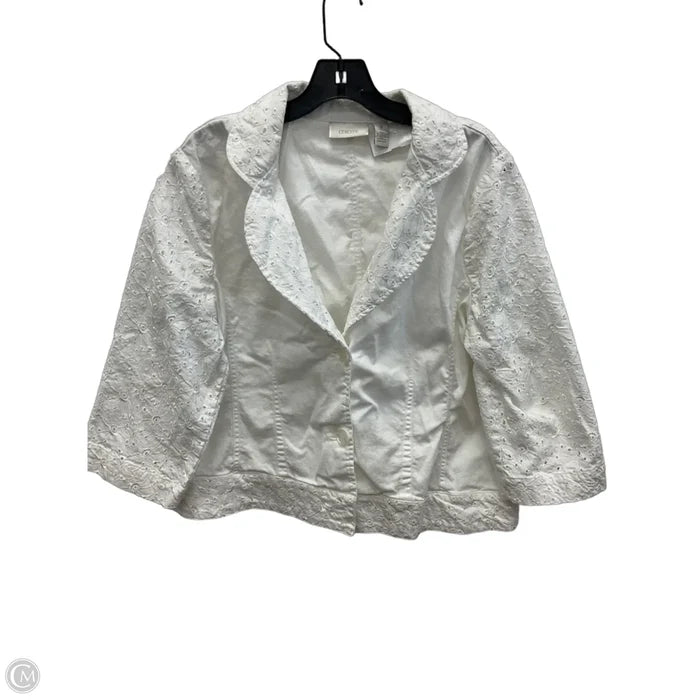 Blazer By Chicos In White, Size: Xl