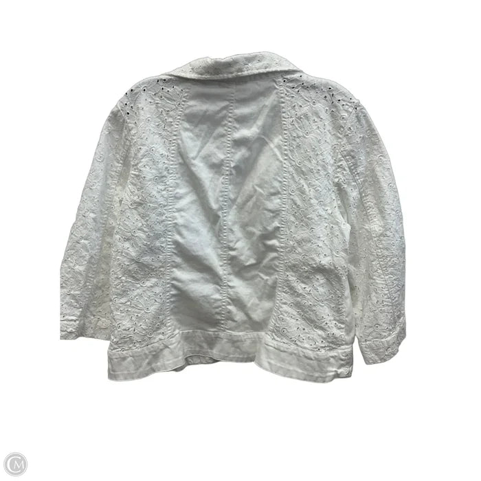Blazer By Chicos In White, Size: Xl