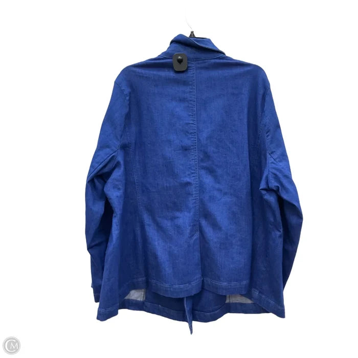 Blazer By Lane Bryant In Blue Denim, Size: 22