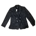 Blazer By Talbots In Black & Silver, Size:8