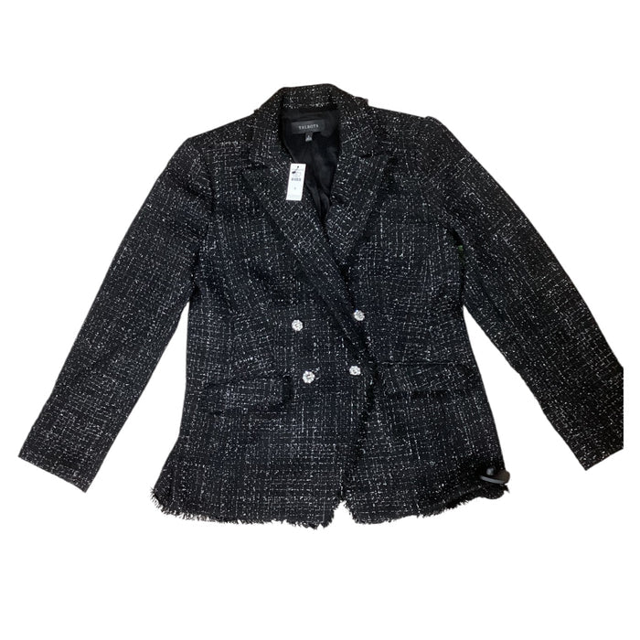 Blazer By Talbots In Black & Silver, Size:8