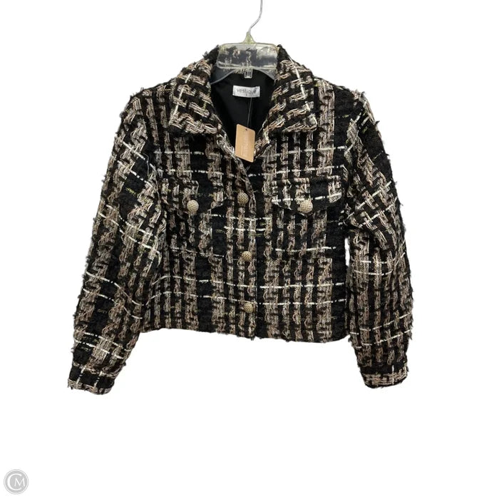 Blazer By Vestique In Black & Brown, Size: S
