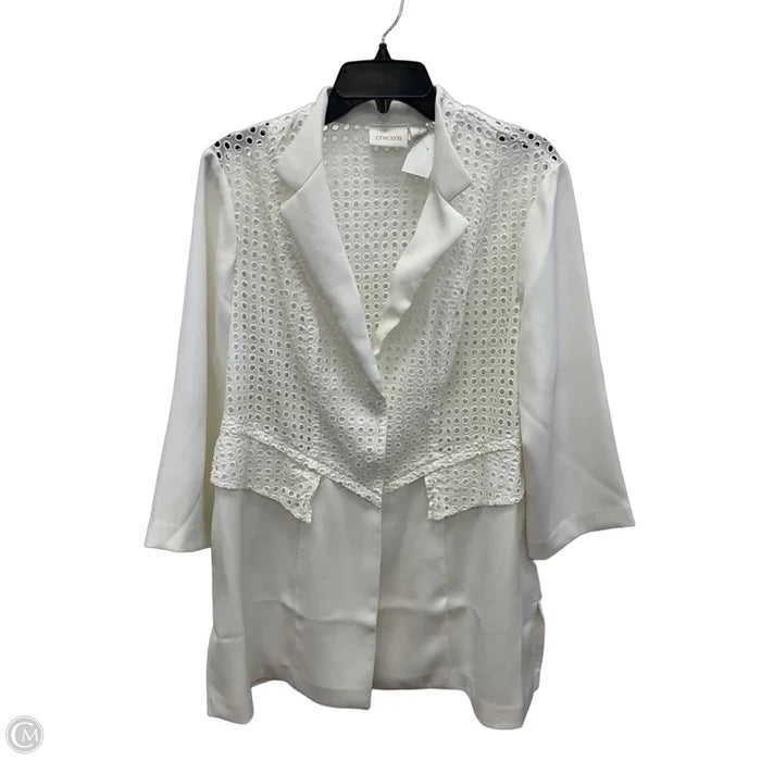 Blazer By Zenergy By Chicos In White, Size: L