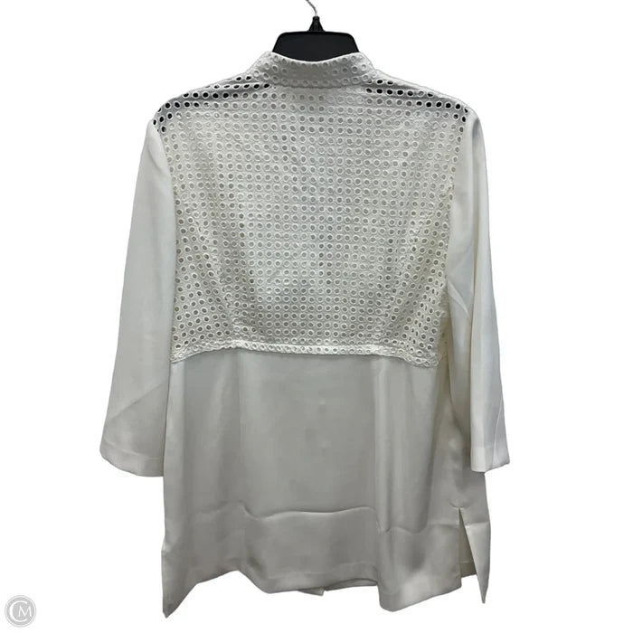 Blazer By Zenergy By Chicos In White, Size: L