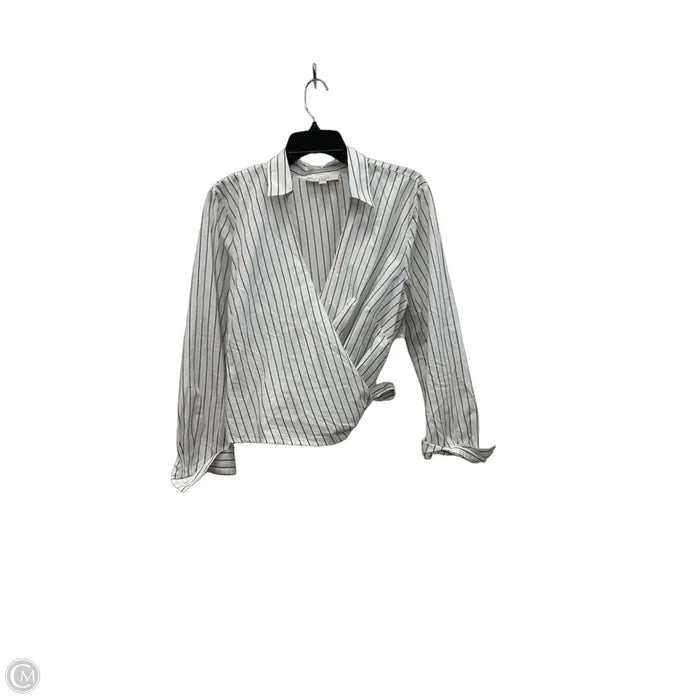 Blouse 3/4 Sleeve By Loft In Striped Pattern, Size: L