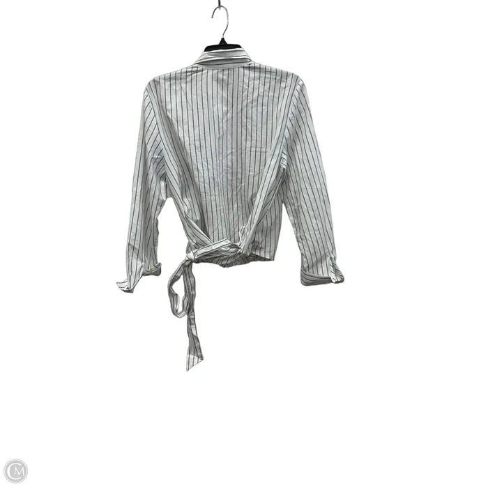 Blouse 3/4 Sleeve By Loft In Striped Pattern, Size: L
