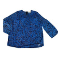 Blouse Designer By Michael Kors In Blue, Size:L