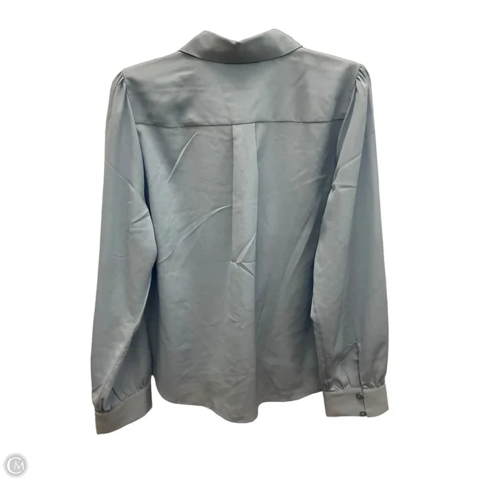 Blouse Designer By Karl Lagerfeld In Blue, Size: L