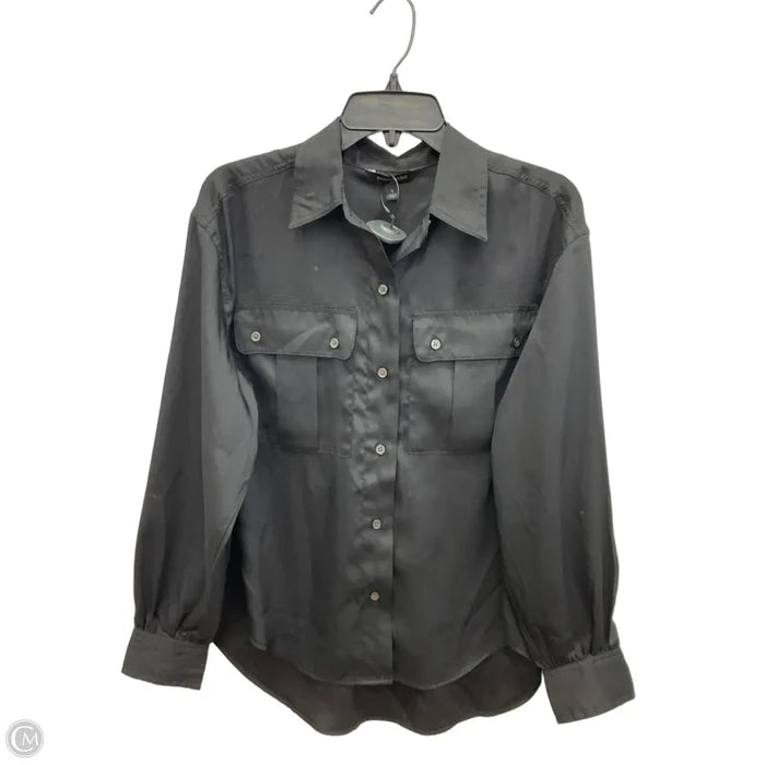 Blouse Long Sleeve By Banana Republic In Black, Size: S