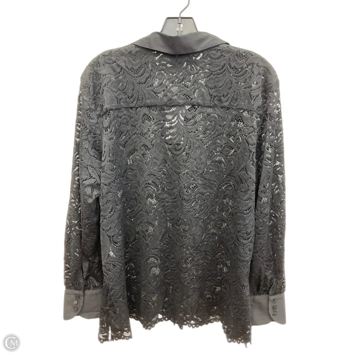Blouse Long Sleeve By Chicos In Black, Size: Xl