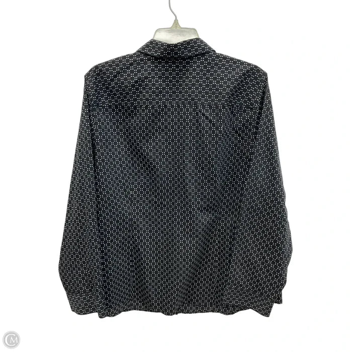 Blouse Long Sleeve By Chicos In Polkadot Pattern, Size: Xl