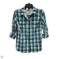 Blouse Long Sleeve By Eddie Bauer In Plaid Pattern, Size: S