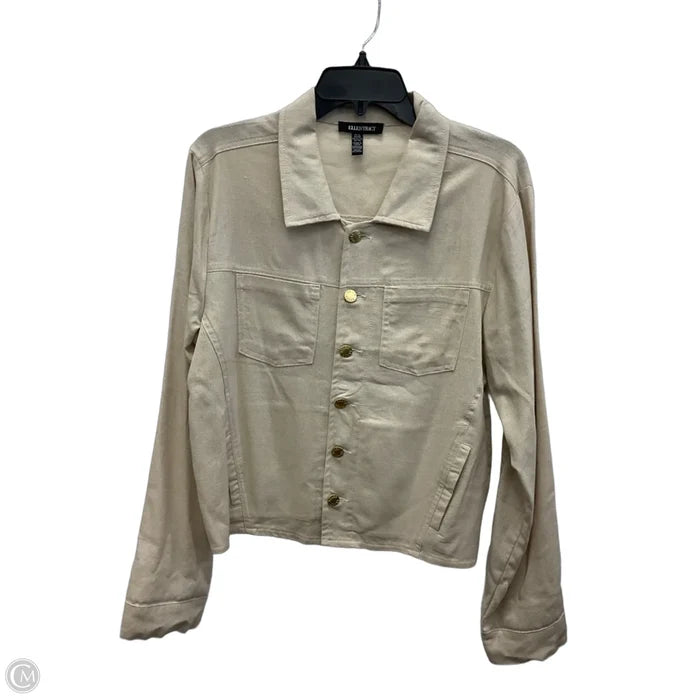 Blouse Long Sleeve By Ellen Tracy In Tan, Size: Xl