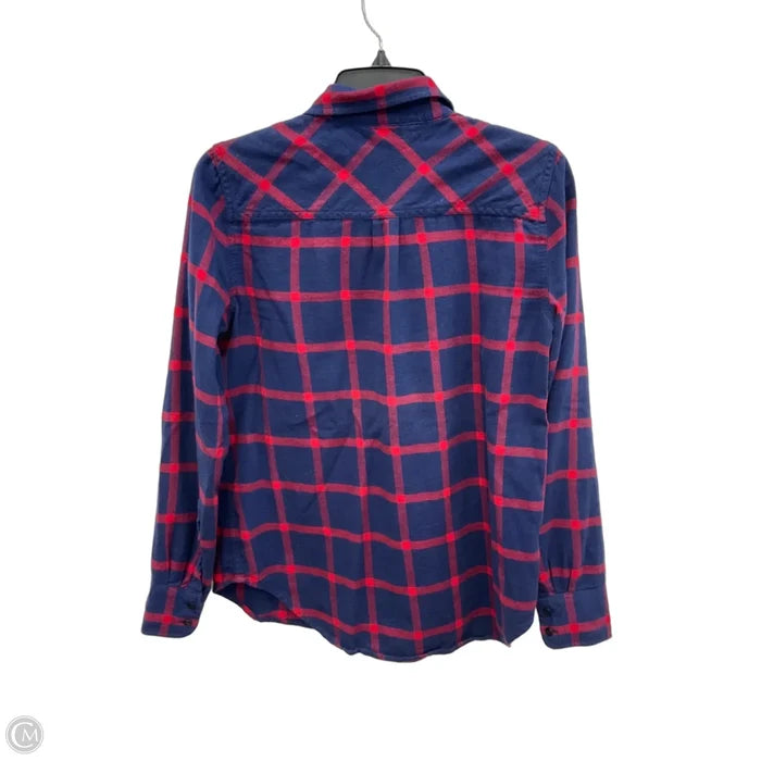 Blouse Long Sleeve By J. Crew In Blue, Size: Xs