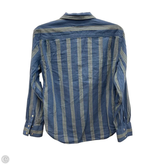 Blouse Long Sleeve By J. Crew In Striped Pattern, Size: Xs