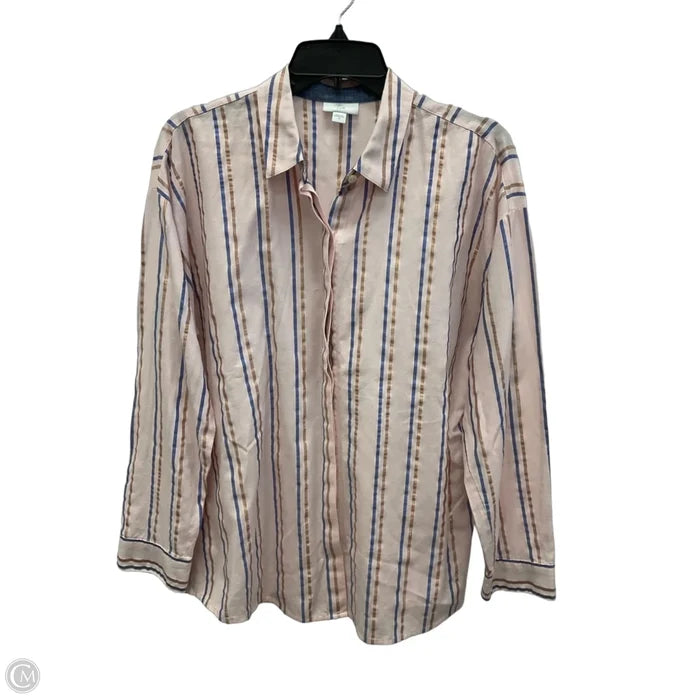 Blouse Long Sleeve By J. Jill In Pink, Size: M
