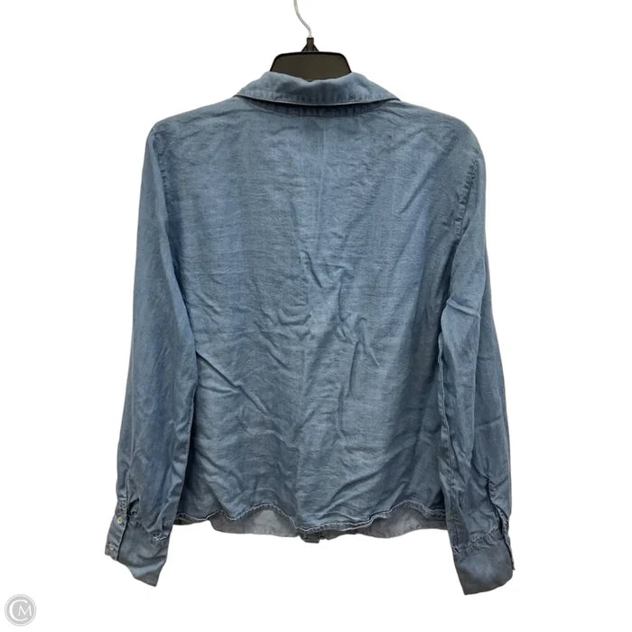 Blouse Long Sleeve By John Paul Richard In Blue, Size: L