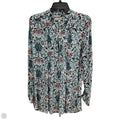 Blouse Long Sleeve By Loft In Blue & White, Size: M