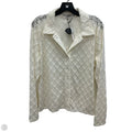Blouse Long Sleeve By Loft In Cream, Size: Xl