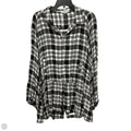 Blouse Long Sleeve By Simply Noelle In Plaid Pattern, Size: Xl