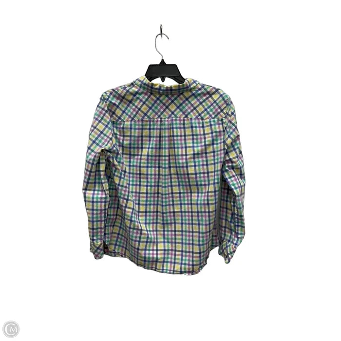 Blouse Long Sleeve By Talbots In Blue & Green, Size: Lp