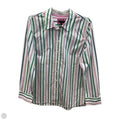 Blouse Long Sleeve By Talbots In Striped Pattern, Size: L