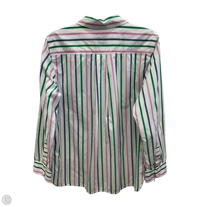 Blouse Long Sleeve By Talbots In Striped Pattern, Size: L