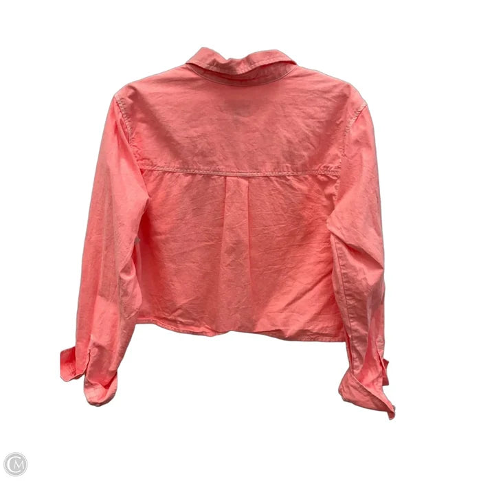 Blouse Long Sleeve By Universal Thread In Pink, Size: L