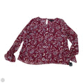 Blouse Long Sleeve By White House Black Market In Maroon, Size: Xl