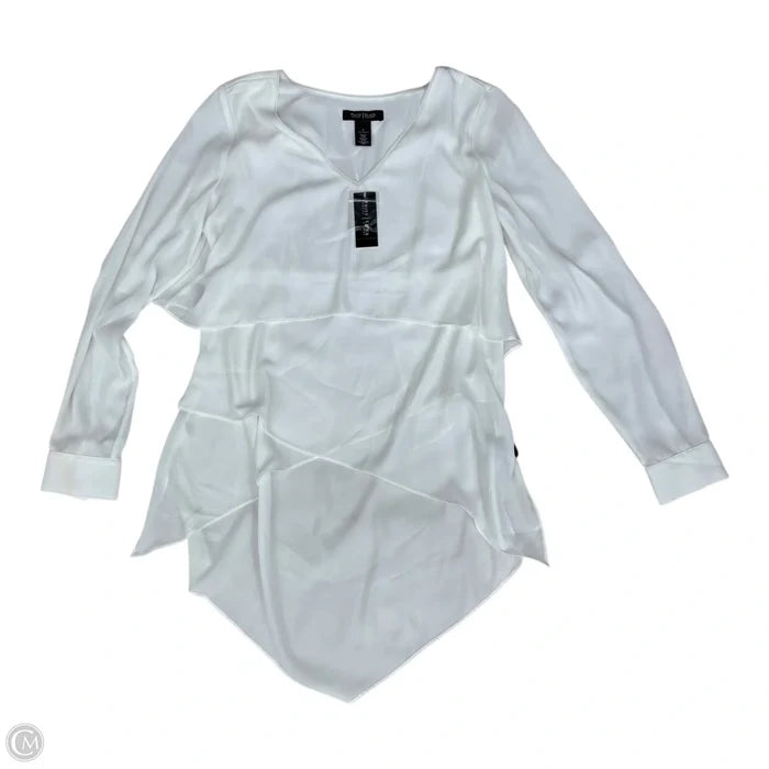 Blouse Long Sleeve By White House Black Market In White, Size: S