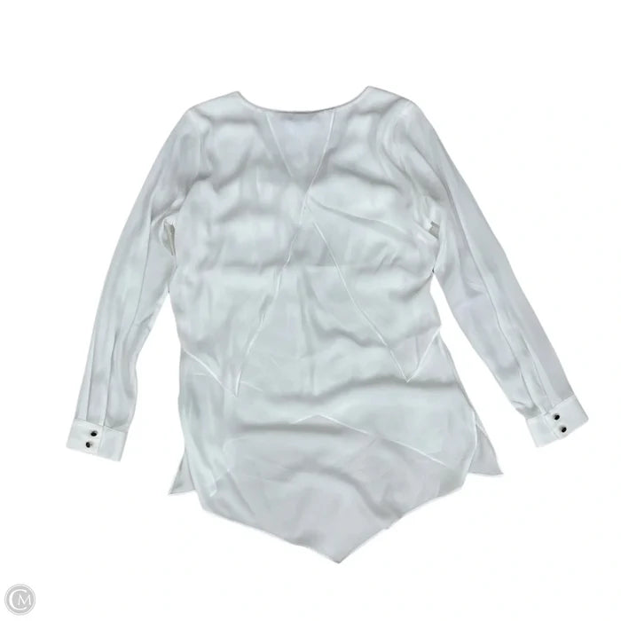 Blouse Long Sleeve By White House Black Market In White, Size: S