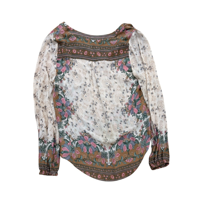 Blouse Ls By Lucky Brand In Blue, Size:S