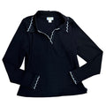 Blouse Ls By Maeve In Black & White, Size:Xl