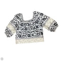 Blouse Short Sleeve By Christian Siriano In Black & Cream, Size: Xs