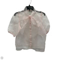Blouse Short Sleeve By Joie In Pink, Size: M