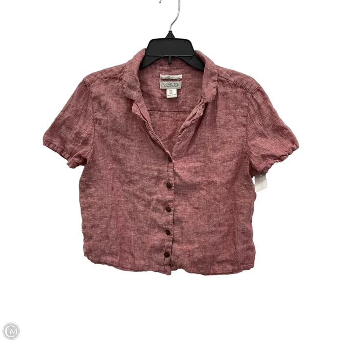 Blouse Short Sleeve By Rachel Zoe In Red, Size: M