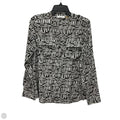 Blouse Sleeveless By Calvin Klein In Black & White, Size: S