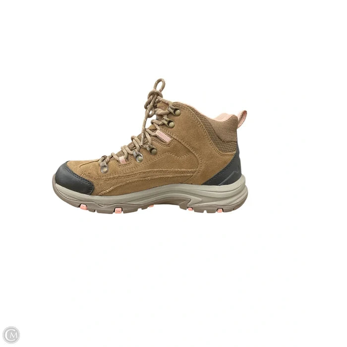 Boots Hiking By Skechers In Brown & Pink, Size: 7