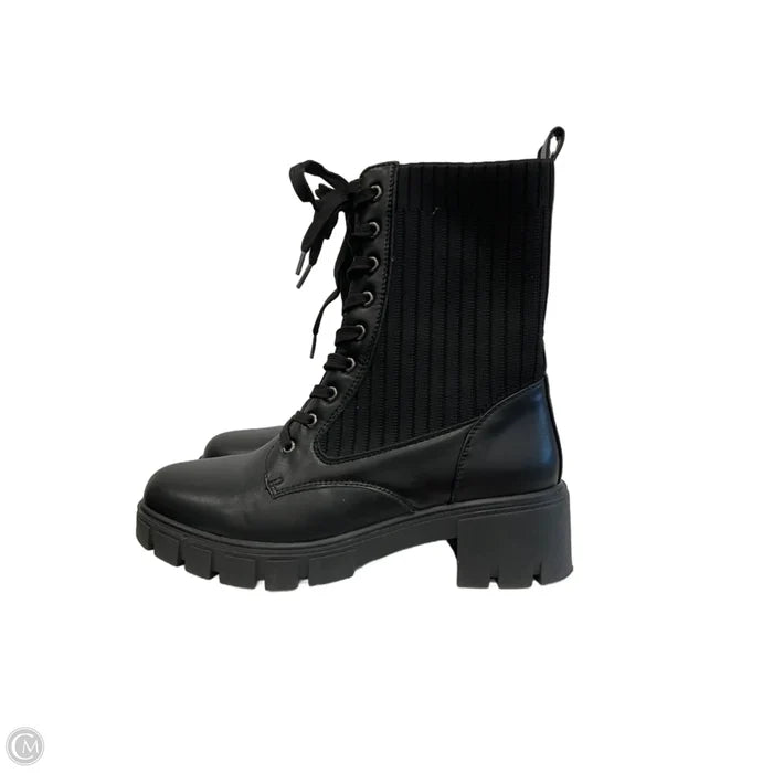 Boots Mid-calf Heels By Qupid In Black, Size: 6