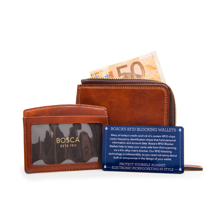 Bosca Dolce Euro Zip Wallet - RFID - Lexington Luggage