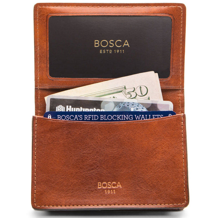 Bosca Dolce Gusset 2 Pocket Card Case w/ID - RFID - Lexington Luggage